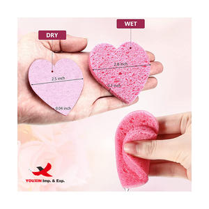 Esponjas Faciales en Forma de Corazón, Paquete de 60 Piezas, Esponja de Limpieza Facial y de Maquillaje, Precio Bajo, Gran Venta - Product Image 3