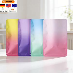 Pochette jetable en plastique composite PE laminé avec feuille d'aluminium, finition dégradée mate, échantillon gratuit, ouverture facile, scellage trois côtés - Product Image 1