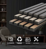 Panneaux muraux acoustiques en bois U+Better Wood, décoration intérieure
