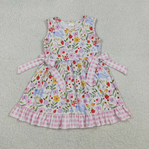 Vestidos de niña con mangas con volantes, bolsillos con diseño de patos y largo hasta la rodilla, estilo caza - Product Image 3