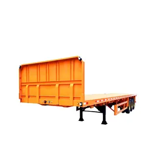 China Supplier 40Ft Flatbed Trailer 3 Axles Flatbed Semi Trailer