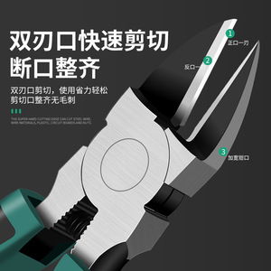 Baolian Diagonal Pliers 6 Inch Cr V Steel Industrial <b>Wire</b> Cutters High Hardness Front Entry - Product Image 2