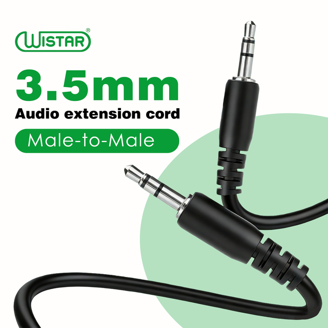 WISTAR Portable 3.5mm Male to 3.5mm Male Jacket Plug Aux Audio Cable Professional Hifi Sound for Car Audio