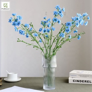 Vajilla pequeña Artificial de estilo moderno para decoración de restaurante, <span class=keywords><strong>Bar</strong></span> de <span class=keywords><strong>flores</strong></span> con tacto Real, Delphinium, centro de mesa para boda - Product Image 3