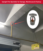 Tête de sprinkler verticale à réponse spéciale DN20 K115 en laiton nickelé 68°C avec bulbe en verre Q5 - Usine OEM HONGAN