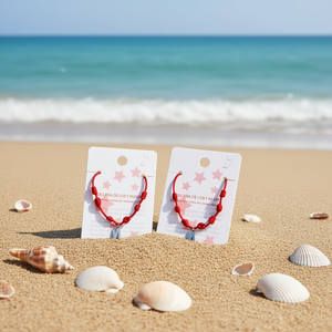 Cavigliera con sette nodi in acciaio inossidabile con lettera N, corda rossa, gioielli fatti a mano alla moda per donne e ragazze - Product Image 3