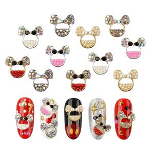 เครื่องประดับเล็บ3D อัลลอย30ชิ้นเครื่องประดับโลหะแบบทำมือน่ารั<span class=keywords><strong>ก</strong></span>รูป<span class=keywords><strong>มิ</strong></span><span class=keywords><strong>ก</strong></span><span class=keywords><strong>ก</strong></span>ี้หัวหมีประดับเพชรไข่มุก - Product Image 3