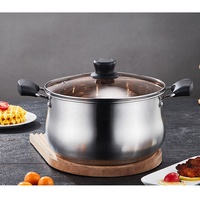 Ensemble de casseroles et poêles en acier inoxydable, casseroles empilables, ustensiles de cuisine avec Double poignée, nouveaux modèles