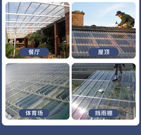Material para Techos, Láminas de Policarbonato Corrugado Transparente para Invernaderos y Jardines