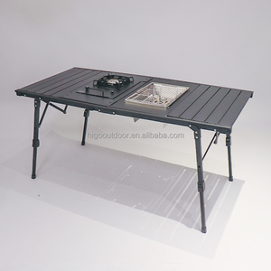 Mesa Plegable Ajustable de Aluminio y <span class=keywords><strong>Metal</strong></span> para Exteriores, Portátil, para Camping, Balcón, Picnic, Playa, con Bolsa de Transporte, Novedad <span class=keywords><strong>2026</strong></span> - Product Image 3