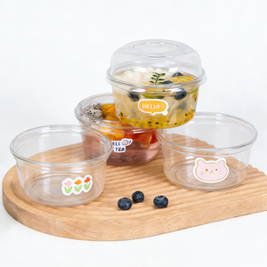 Tazón Redondo Desechable, Ecológico y Biodegradable de Plástico con Tapa para Ensaladas y <span class=keywords><strong>Pasta</strong></span>, para Bodas y Fiestas, con Logotipo Personalizado - Product Image 6