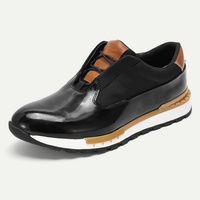 Chaussures décontractées pour hommes, baskets en cuir de vache véritable de créateur, personnalisables, à lacets, semelle extérieure en caoutchouc, logo imprimé en 3D, tendance mode brevetée