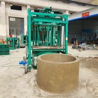 Machine à former des briques circulaires pour puits en béton d'un mètre de diamètre