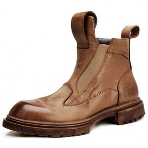 Autumn Men's Retro Leather Boots Top Quality Outdoor Boots Handmade Cowhide Boots Uniquely Designed Shoe Styles - Product Image 1