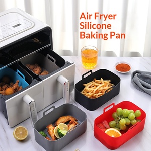 Revêtements réutilisables en silicone pour friteuse à air 20 cm x 12 cm, résistants à la chaleur, rectangulaires, compatibles avec Ninja Tower et Russell Hobbs - Product Image 2