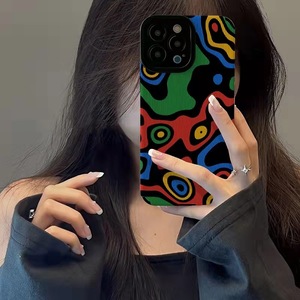 Phim Hoạt Hình Ưa Thích Phong Cách Màu Sắc In Ấn Mềm TPU Da Điện Thoại Di Động Bìa Trường Hợp Đối Với <span class=keywords><strong>iPhone</strong></span> 7 8 X XR XS 11 12 13 14 15 16 17 Pro Max - Product Image 3