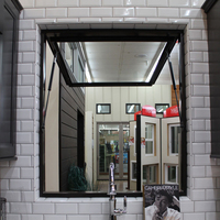 Fenêtres d'auvent en aluminium à double vitrage teintées pour porte d'entrée de maison personnalisée Australian Standard à coupure thermique