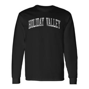 Holiday Valley T-shirt à manches longues Vintage Athletic Sports Wear - Product Image 1