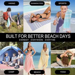 Toalla de Playa de Algodón Turco Estampada Estilo <span class=keywords><strong>Lenna</strong></span>, Ecológica, Suave y de Secado Rápido, Antiadherente, Alta Absorción de Agua, para Todas las Temporadas - Product Image 6