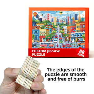 <span class=keywords><strong>Puzzle</strong></span> en papier personnalisé OEM, <span class=keywords><strong>puzzle</strong></span> sur mesure de 60, 100, 300, 500 pièces, impression en usine pour enfants et adultes - Product Image 3