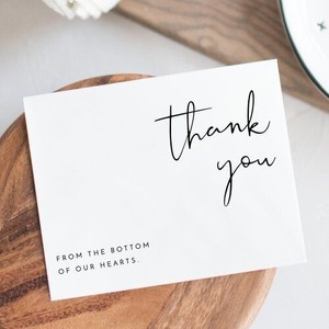 Tùy chỉnh số lượng lớn viết tay Cảm ơn bạn thẻ trống bên trong với màu nâu kraft phong bì và phù hợp với dán - Product Image 2