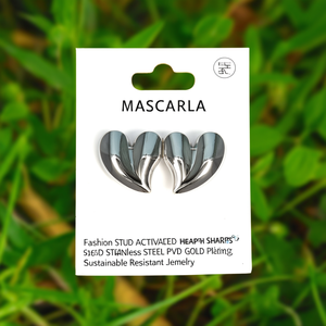 Pendientes de Moda con Forma de Corazón, Acero Inoxidable 316L, Chapado en Oro PVD, Joyería Sostenible y Resistente - Product Image 3