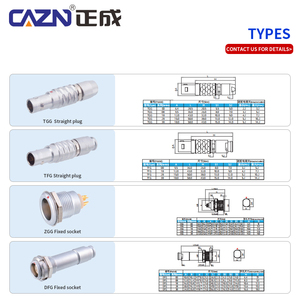 CAZN Factory B Series 00 Schnell verschluss <span class=keywords><strong>2</strong></span> <span class=keywords><strong>3</strong></span> 4 5P Din Straight Plug Push Pull Circular Connector-FGG.00.304.CLAD22 FPG.00.302.CLAD32 - Product Image 5