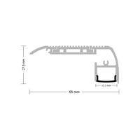 KC T forme étape bande lumière vers le bas Pc Pmma couverture Led escalier nez profilés d'extrusion d'aluminium