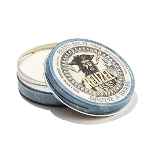 Wholesale free sample custom metal round shape aluminum beard balm tins can for cosmetics lip balm sun cream storage