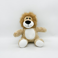 Vente en gros de peluches sublimation animal éléphant tigre lion wapiti lapin jouets animaux en peluche avec logo personnalisé par sublimation jouet en peluche personnalisé