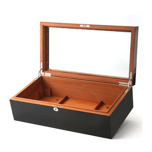Solid Wood Lacquer <b>Cigar</b> <b>Humidor</b> Box <b>Case</b> Modern Style Home Decor Customizable Color Durable Space-Saving Huina Brand Rectangle - Product Image 5