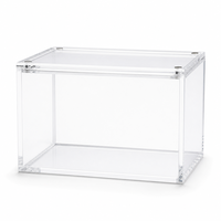 Boîte de présentation magnétique en acrylique transparent écologique amovible sur le thème des animaux, boîte de rangement portable pour collection de cartes