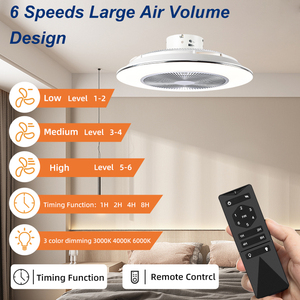 Hiện Đại Siêu Yên Tĩnh Thanh Trên Quạt Trần Với Ánh Sáng Và Điều Khiển Từ Xa Chuyển Đổi Hiện Đại Trắng Quạt Trần Ánh Sáng Cho Ngôi Nhà - Product Image 5