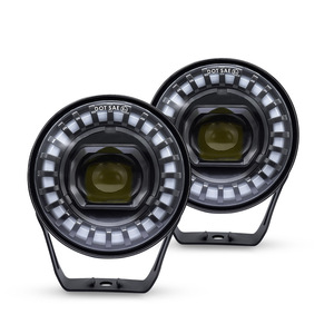 Projecteur LED tout-terrain 4 pouces, double couleur blanc-jaune, pour moto et VTT, 24V DC, haute luminosité, avec lentille, feux de jour - Product Image 2