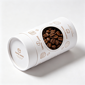Boîte cylindrique créative en carton pour emballage de grains de café, idéale pour la promotion de marque - Product Image 4
