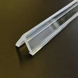 O alumínio conduzido expulso personalizado perfil Rod/barra oca triangular do difusor conduzido plástico claro do difusor PMMA - Product Image 2