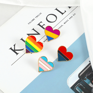 Broche de Corazón Arcoíris <span class=keywords><strong>LGBT</strong></span> Pride, Pin de Esmalte Colorido con Ícono, para Mochila, Ropa, Solapa, Insignia de Amante, Joyería de Regalo para Amigos - Product Image 2