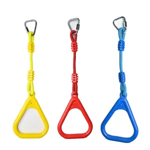 sales Playgrounds Outdoor Gymnastic Ring Hanging Rings Ninja Climbing Kids Toys Children Swing Rings Mountain Work Out Climbing