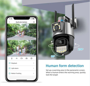 Telecamera Wireless WiFi Esterna Impermeabile SC08 1080P con Visione Notturna e Rilevamento Movimento, Doppia Visuale per Casa e Esterni - Product Image 5