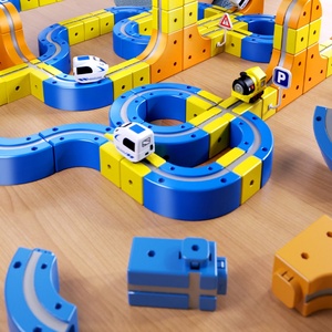 Cubo Magnético Versátil, Coche de Pista Magnética, Bloques de Construcción Magnéticos, Tren Eléctrico, Coche de Pista Antigravedad, Juguete para Niños - Product Image 1