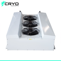 Évaporateur électrique robuste pour chambre froide, soufflage double face, en acier inoxydable, résistant à la corrosion, double décharge