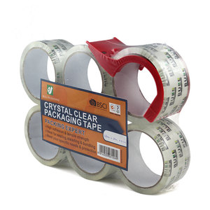 BULL High Stick Bopp Crystal <b>Clear</b> Waterproof Packing <b>Tape</b> Carton Sealing Single Sided Pressure Sensitive Adhesive - Product Image 6