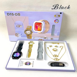 Montre Connectée de Luxe D15 GS <span class=keywords><strong>en</strong></span> Gros Usine, Ensemble avec <span class=keywords><strong>Bracelet</strong></span> Diamant Or et Bracelets Fitness, pour Femmes - Product Image 2