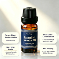 Huile essentielle de jasmin 10 ml, extrait de plante naturel pur, aromathérapie, soin de la peau, OEM, étiquette privée, vente en gros