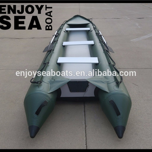 Kayak Inflable Plegable AK-470 de PVC Verde de 0.9mm para 3-6 Personas, Ideal para Pesca - Product Image 2