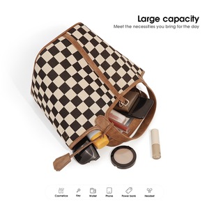 <span class=keywords><strong>Borsa</strong></span> Tote Classica <span class=keywords><strong>a</strong></span> Scacchi Bianco e Nero, Moda Femminile con Fodera Staccabile, <span class=keywords><strong>Tracolla</strong></span> Regolabile, <span class=keywords><strong>Borsa</strong></span> <span class=keywords><strong>a</strong></span> Mano e <span class=keywords><strong>a</strong></span> Spalla - Product Image 2