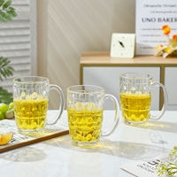 Nouveau Design chopes à bière verrerie diamants Qianli arrivée 370ML Transparent Six pièces ensemble tasse en verre en gros