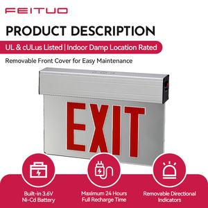 FEITUO Plataforma de Fabricación en Vietnam, Fábrica OEM, Señal de Salida de Emergencia LED de Doble Cara de 6 Pulgadas y 12W, para el Mercado Canadiense - Product Image 3