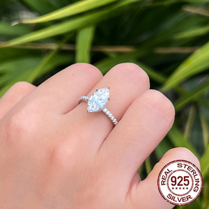 <span class=keywords><strong>Bague</strong></span> <span class=keywords><strong>de</strong></span> <span class=keywords><strong>fiançailles</strong></span> minimaliste tendance, bijoux fins, <span class=keywords><strong>argent</strong></span> sterling S925, magnifiques bagues <span class=keywords><strong>de</strong></span> mariage <span class=keywords><strong>en</strong></span> zircone cubique pour femmes - Product Image 2