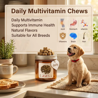 Glucosamine Chondroïtine Mureaux Verts à Croquer pour Chiens avec Curcuma Absorption Rapide Soin des Articulations OEM